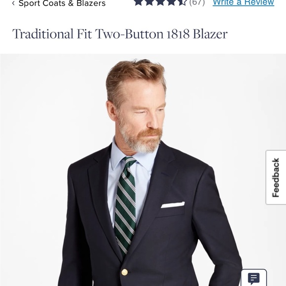 Brooks Brothers Navy Blazer with Gold Buttons - Picture 2 of 8